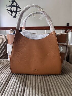 *SOLD*Kate Spade Large Carryall Bungalow Tan Pebbled Leather Tote